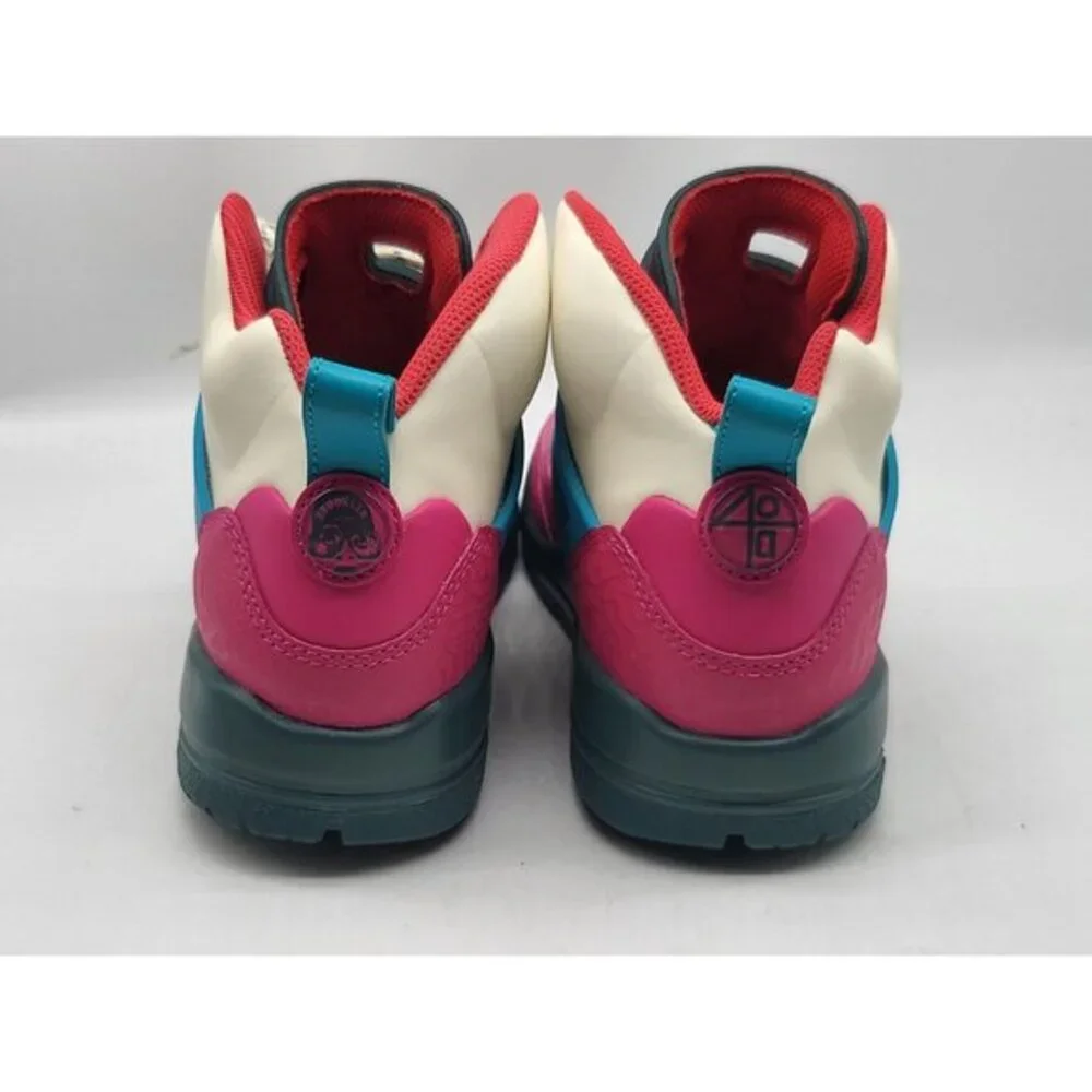 Jordan Spizike Low Shoes Boys‎ Size 4Y FD4653-163 Cream Pink Blue Teal Red Youth